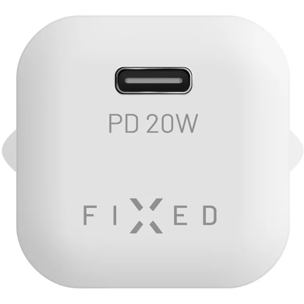 FIXED Mini nabíječka s USB-C a USB-C/Lightning kabelem, PD, 1 m, MFI, 20W, bílá - Nabíječky - Obrázek D338100501