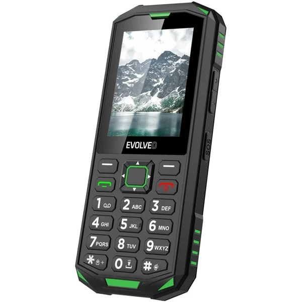 EVOLVEO StrongPhone X5 vodotěsný odolný Dual SIM telefon černo-zelený - Mobilní telefony - Obrázek D33F000P01