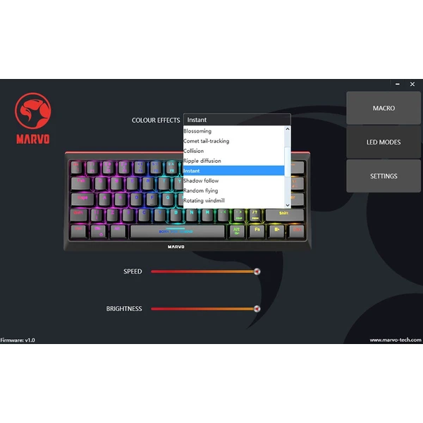 Marvo Hecate 61B herní mechanická klávesnice černá (US) - Klávesnice - Obrázek D38D000K01