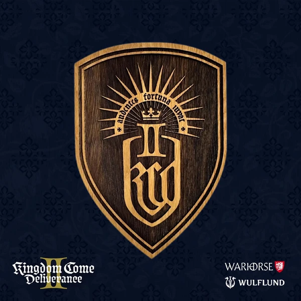 Dřevěný štít na stěnu malý Kingdom Come: Deliverance II 14 x 20 cm - Dekorace - Obrázek D3CC000J01