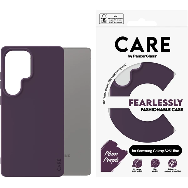PanzerGlass® CARE kryt Samsung Galaxy S25 Ultra Fearlessly fialový (Plum Purple) - Pouzdra - Obrázek D3FC000J01