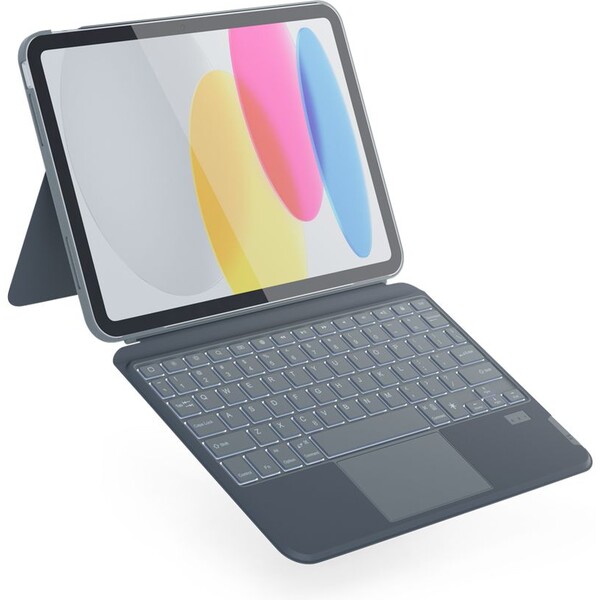 Kryt s českou klávesnicí na iPad 10,2" Epico Backlit Keyboard Case - šedý