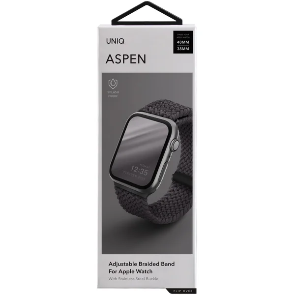 UNIQ Aspen Braided řemínek Apple Watch 46/45/44/42mm šedý - Řemínky - Obrázek D3LP600301