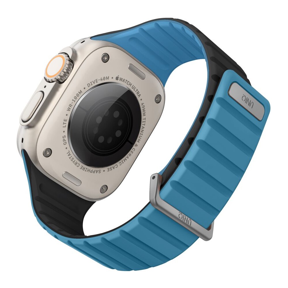 UNIQ Revix Evo oboustranný řemínek Apple Watch 49/45/44/42mm (modrý/černý)