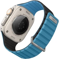 UNIQ Revix Evo oboustranný řemínek Apple Watch 49/46/45/44/42mm (modrý/černý) - Řemínky