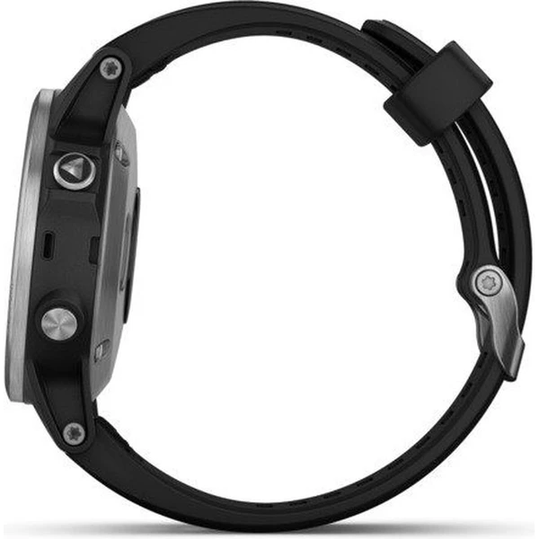 Garmin Fenix 5S Plus stříbrné/černý pásek - Chytré hodinky - Obrázek D42T000101