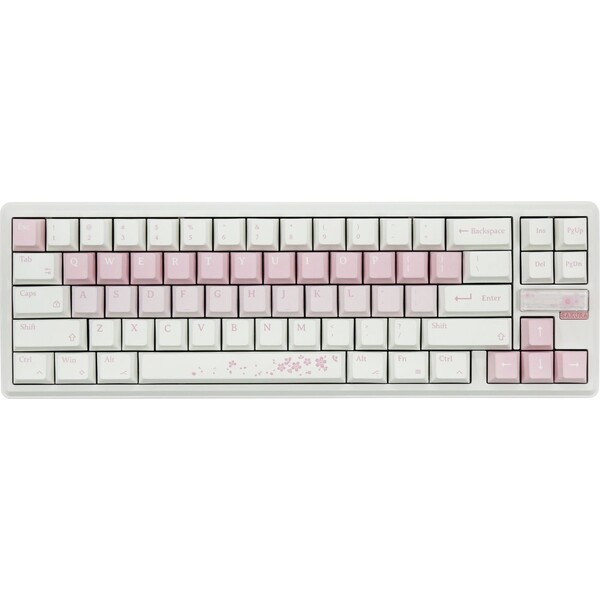 Varmilo Sword68 Kailh Prestige Voice (US) Sakura Růžová