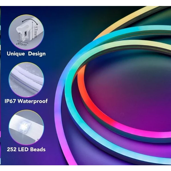 Govee Neon SMART ohebný LED pásek RGBIC, 2m - Chytrá osvětlení - Obrázek D4H4000J01