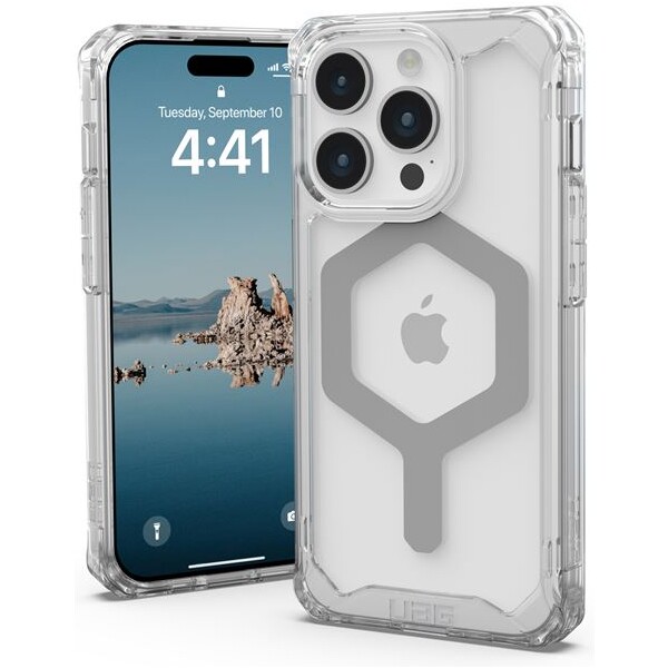 UAG Plyo MagSafe iPhone 15 Pro bílý/stříbný