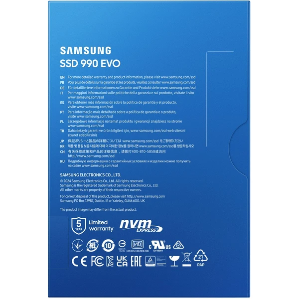Samsung 990 EVO SSD M.2 NVMe 1TB - SSD disky - Obrázek D6Q0000P01