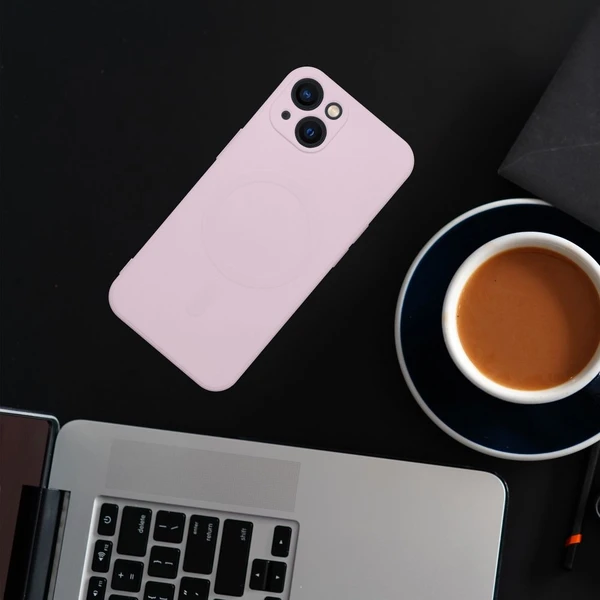 Smarty Mag silikonový kryt s MagSafe iPhone 7 / 8 / SE 2020 / SE 2022 růžový - Pouzdra - Obrázek D748000601