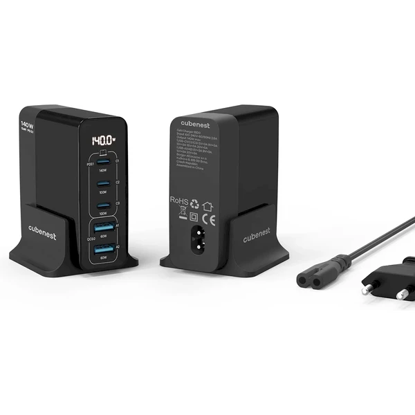 CubeNest S5D0 PD GaN nabíječka (140W) černý - Nabíječky - Obrázek D7C7000O01