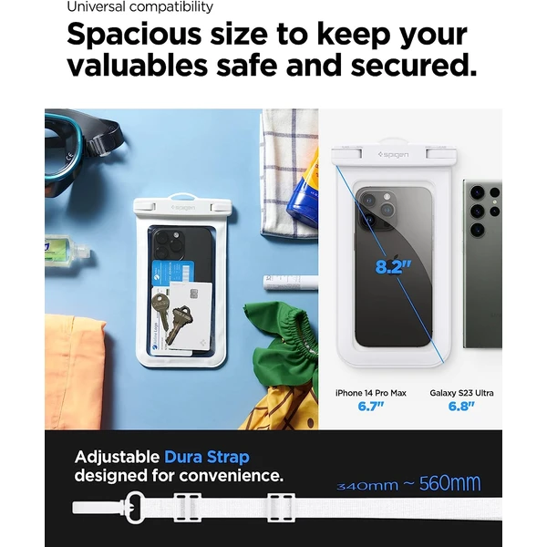 Spigen Aqua Shield voděodolné pouzdro A601 2 Pack bílé - Pouzdra - Obrázek D7F3000701