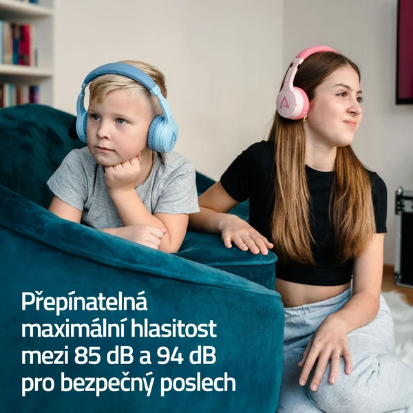 LAMAX BaseKid1 dětská bezdrátová sluchátka růžová - Sluchátka - Obrázek D7VL000K01
