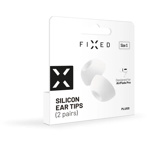 FIXED Plugs 2 sady silikonových špuntů Apple Airpods Pro/Pro 2 (M) bílá - Náhradní náušníky - Obrázek D7XQ000501