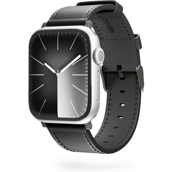 Epico Watch kožený řemínek pro Apple Watch 42/44/45/49mm černý Černá