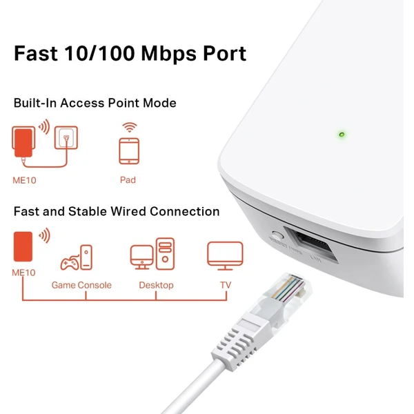 Mercusys ME10 Extender - Wi-Fi extendery - Obrázek D8R7300401