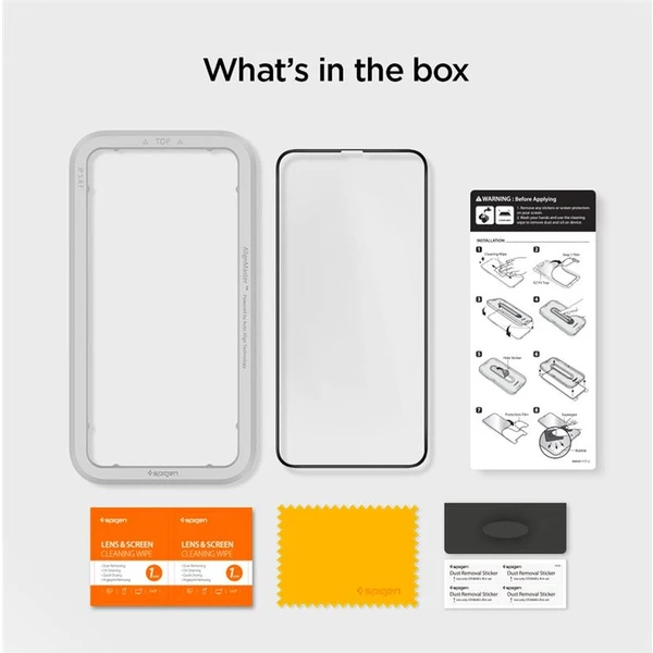 Spigen 2D tvrzené sklo Align Glas.tR Apple iPhone 11/XR (2 ks) - Ochranné folie a skla - Obrázek D9CM000301