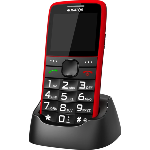 ALIGATOR A675 Senior červený + stolní nabíječka - Mobilní telefony - Obrázek D9PL600301