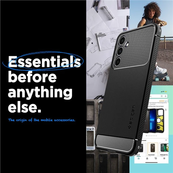 Spigen Rugged Armor kryt Samsung Galaxy A25 5G matně černý - Pouzdra - Obrázek D9V3000N01