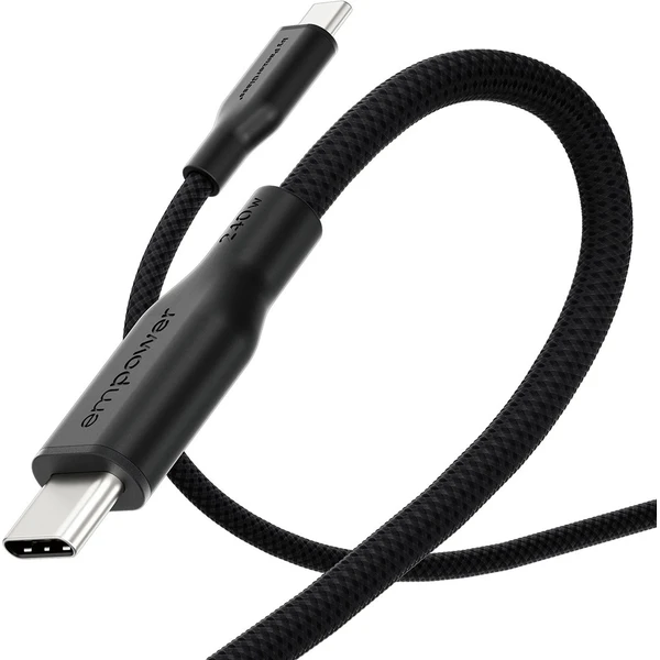 PanzerGlass USB-C/USB-C napájecí kabel 240W 2m černý - Kabely a redukce - Obrázek DA3J000K01