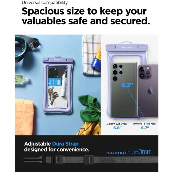 Spigen Aqua Shield Floating voděodolné pouzdro A610 2 Pack fialové - Pouzdra - Obrázek DAF3000701