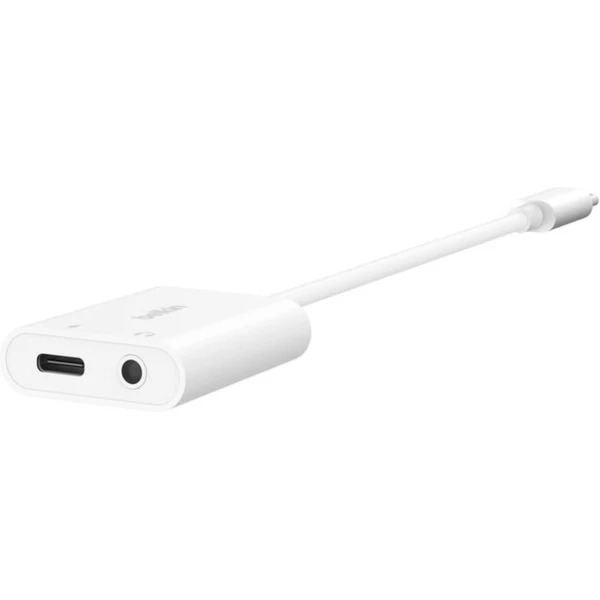 Belkin RockStar USB-C -> USB-C/3,5mm 60W redukce bílá - Kabely a redukce - Obrázek DAWC000K01