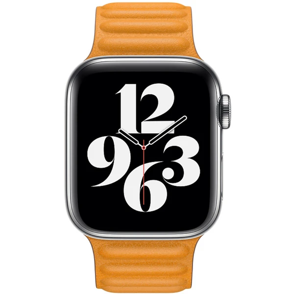 Apple Watch kožený tah 40/38mm S/M měsíčkově oranžový - Řemínky - Obrázek DB4V400301