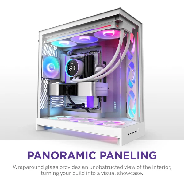 NZXT H9 Flow RGB+ bílá - Počítačové skříně - Obrázek DB7K000K01
