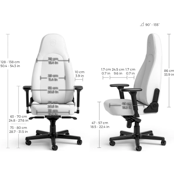 noblechairs ICON White Edition herní židle bílá - Židle - Obrázek DBUA000J01