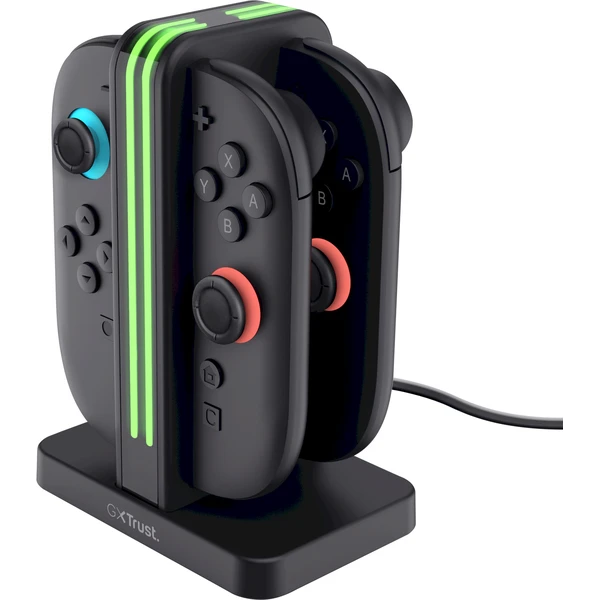 Trust GXT1256 4v1 nabíjecí stanice pro Joy-Con 2 černá - Nabíječky - Obrázek DCJK000K01