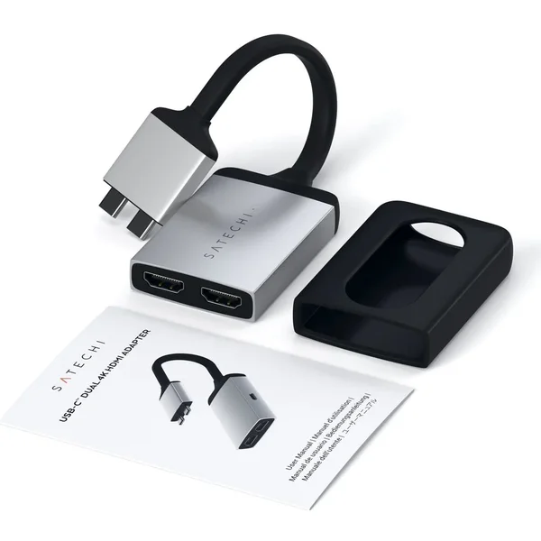 Satechi Dual HDMI Adapter stříbrný - USB huby - Obrázek DCL2700301