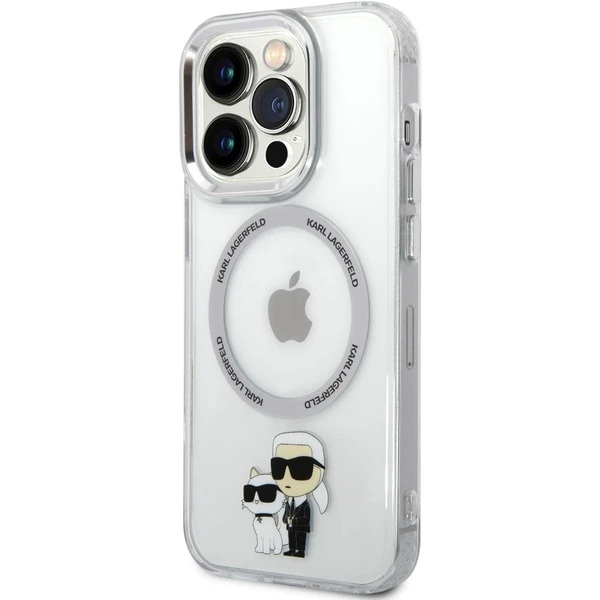 Karl Lagerfeld IML Karl and Choupette NFT MagSafe zadní kryt pro iPhone 15 Pro čirý - Pouzdra - Obrázek DDB3000J01