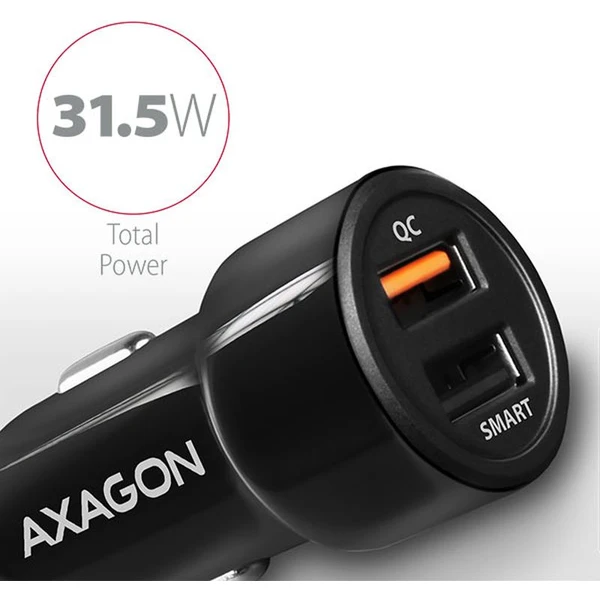 AXAGON PWCQC5 QUICK a SMART nabíječka do auta 2x port QC3.0/AFC/FCP + 5V2.6A 31.5W - Nabíječky - Obrázek DF7HF00101