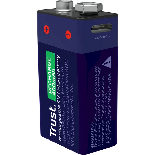 Trust USB-C dobíjecí baterie 9V - Baterie - Obrázek DFAL000K01