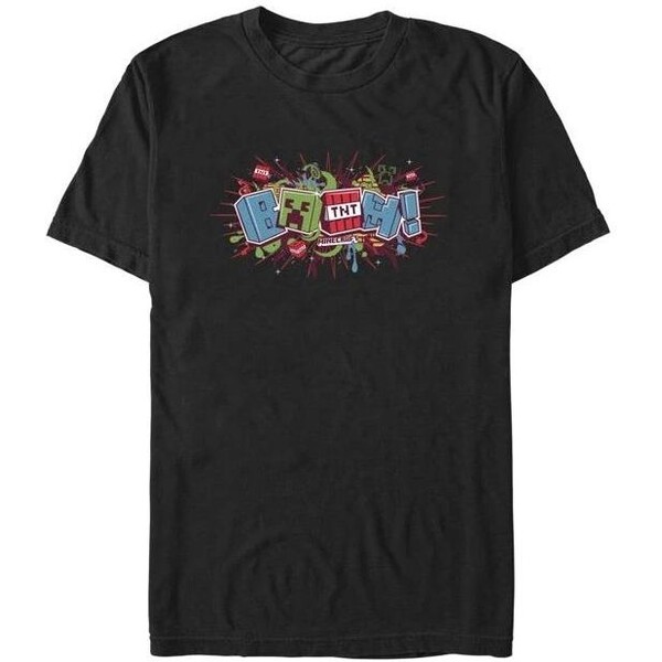 Tričko Minecraft - BOOM! M Černá