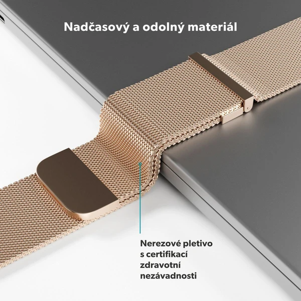 Epico Watch Strap milánský tah 42/44/45/46/49mm zlatý - Řemínky - Obrázek DGJL000K01