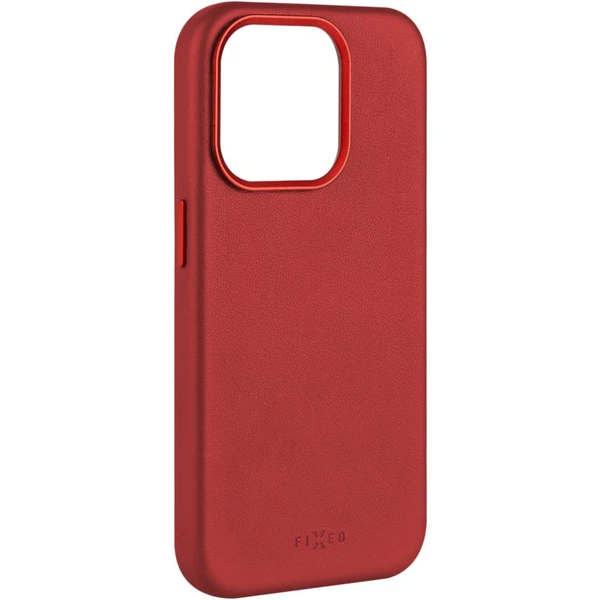 FIXED MagLeather kožený kryt s MagSafe Apple iPhone 15 Pro červený - Pouzdra - Hlavní obrázek