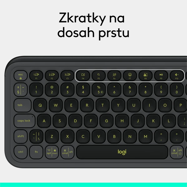 Logitech POP ICON KEYS (US) klávesnice grafitová - Klávesnice - Obrázek DIU8000O01