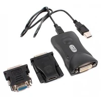 PremiumCord USB-A/DVI-I redukce černá + 2 redukce v balení - Kabely a redukce
