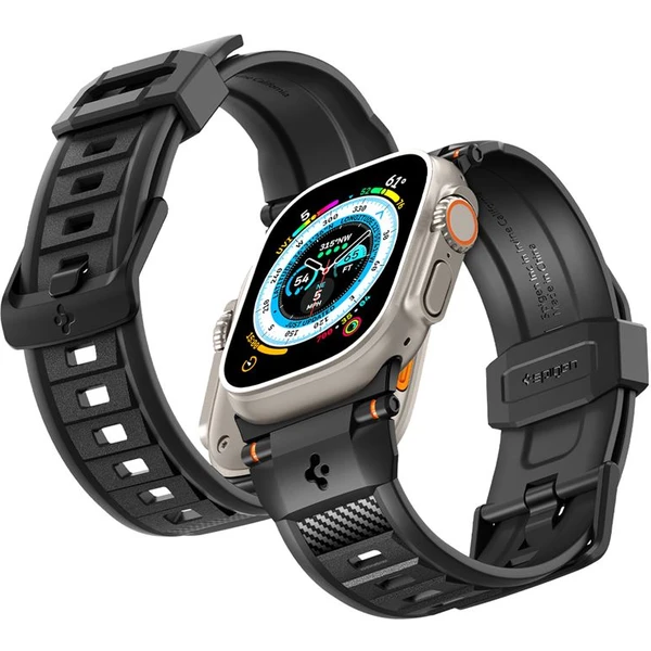 Spigen Rugged Ultra Band řemínek Apple Watch 49/46/45/44/42mm matně černý - Řemínky - Obrázek DLA1000P01