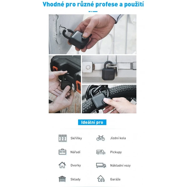 CEL-TEC L3 visací zámek se čtečkou otisku - Vychytávky - Obrázek DLFW600301