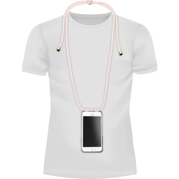 Cellularline Neck-Case se šňůrkou na krk Apple iPhone 6/7/8/SE (20/22) růžový - Pouzdra - Obrázek DNBX000401