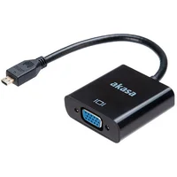 Akasa redukce micro HDMI - VGA, M/F, 15cm - Redukce