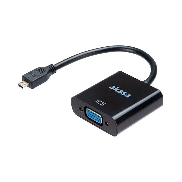 Akasa redukce micro HDMI - VGA, M/F, 15cm