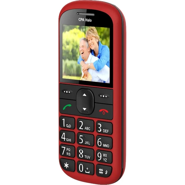 CPA Halo 21 Senior červený s nabíjecím stojánkem - Mobilní telefony - Obrázek DOD6000K01