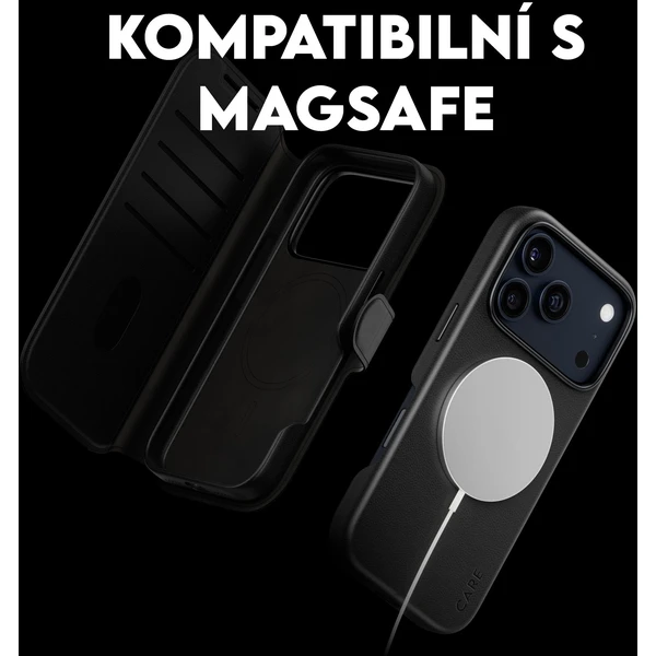 PanzerGlass® CARE Tango 2v1 Wallet pouzdro s MagSafe Apple iPhone 17 Pro černé - Pouzdra - Obrázek DOEH000K01