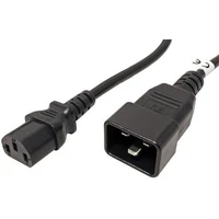 PremiumCord IEC C13/IEC C20 propojovací kabel 230V 5m černý - Kabely a redukce