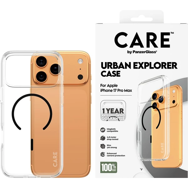 PanzerGlass® CARE Urban kryt s MagSafe Apple iPhone 17 Pro Max čirý/černý - Pouzdra - Obrázek DSEH000K01