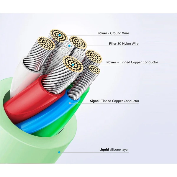 FIXED Liquid silicone kabel USB-C/USB-C (PD), 0.5m, USB 2.0, 60W, černý - Kabely - Obrázek DSS1000601